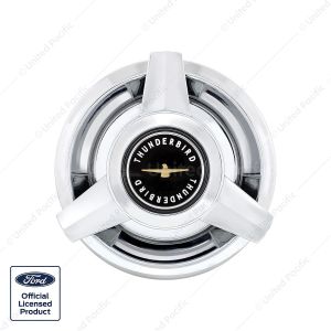 Chrome Hubcap For 1962-63 Ford Thunderbird Wire Wheels - Black Center