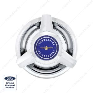 Chrome Hubcap For 1962-63 Ford Thunderbird Wire Wheels - Blue Center