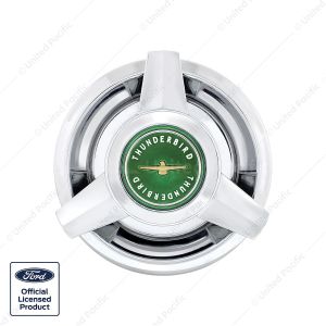 Chrome Hubcap For 1962-63 Ford Thunderbird Wire Wheels - Green Center