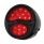 19 LED 12V Tail Light Assembly With 4 LED LP Light, Black Housing, & Rim For 1928-31 Ford Model A -