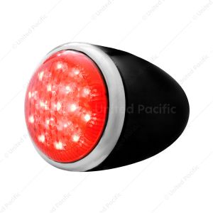 17 LED Tail Light Assembly With Black Housing & SS Rim For 1937 Ford Car - R/H