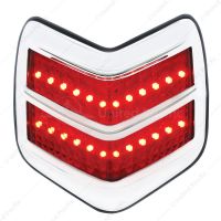 24 LED Tail Light With Chrome Bezel & Flush Mount For 1940 Ford Car