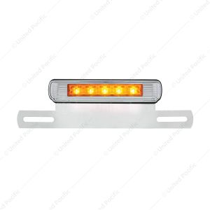 Chrome License Plate Light & Bracket With LED 3rd Light