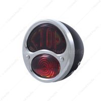12V "STOP" Lens With Black Housing Tail Light Assembly For 1928-31 Ford Model A - L/H