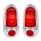 12V Tail Light With Stainless Steel Bezel For 1949-50 Chevy Passenger Car (Pair)