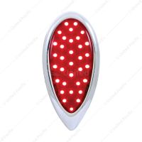 23 LED Tail Light With Chrome Flush Mount Bezel For 1938-39 Ford Car-Red Lens