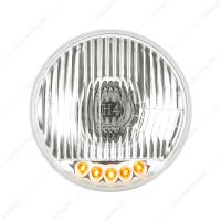 5-3/4" Crystal Halogen Headlight With 5 LED Position Lights