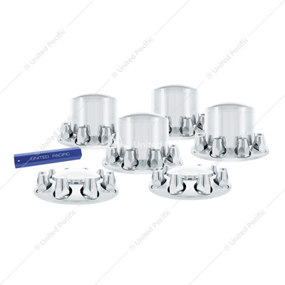 Dome Axle Cover Combo Kit With 33mm Standard Thread-On Nut Covers & Nut Cover Tool