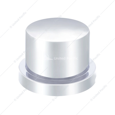 1/2" x 5/8" Chrome Plastic Flat Top Nut Covers - Push-On (10-Pack)