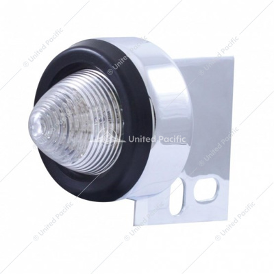 9 LED Beehive Mud Flap Hanger End Light With Grommet - Amber LED/Clear Lens