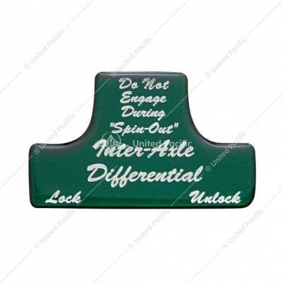 "Axle Differential" Switch Guard Sticker Only - Green