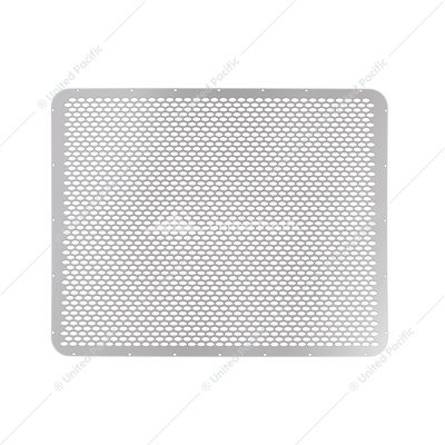 304 Stainless Grille Mesh For Peterbilt 379 With Short Hood - Alternating Oval Holes