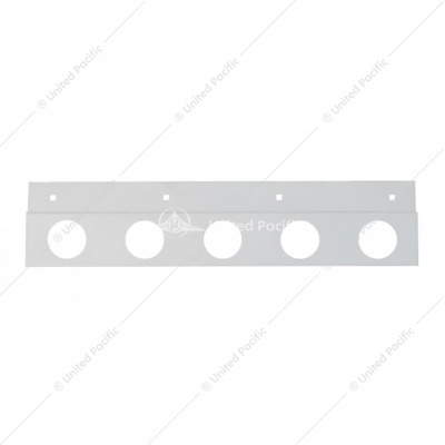 Stainless Top Mud Flap Plate - Five 2" Light Cutout