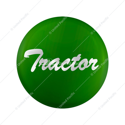 "Tractor" Glossy Air Valve Knob Candy Color Sticker - Emerald Green