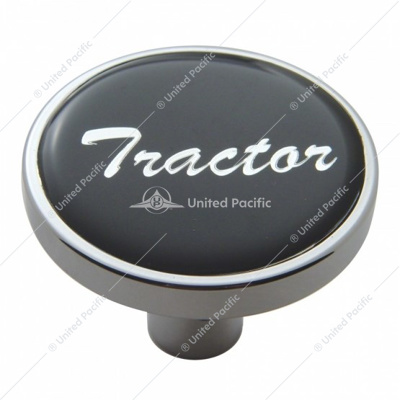 "Tractor" Short Air Valve Knob - Black Glossy Sticker