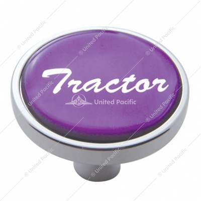 "Tractor" Short Air Valve Knob - Purple Glossy Sticker