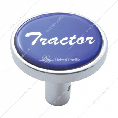"Tractor" Long Air Valve Knob - Blue Glossy Sticker