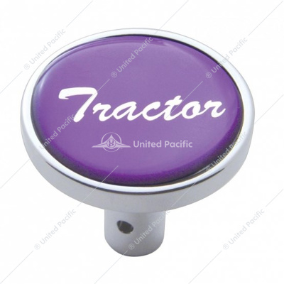 "Tractor" Long Air Valve Knob - Purple Glossy Sticker