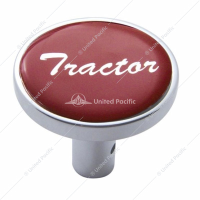 "Tractor" Long Air Valve Knob - Red Glossy Sticker