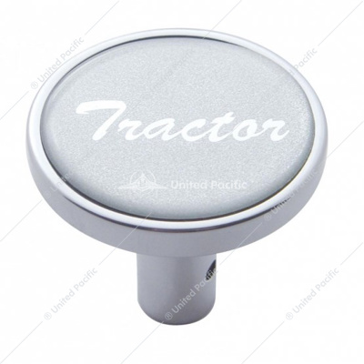 "Tractor" Long Air Valve Knob - Silver Glossy Sticker