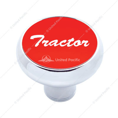 "Tractor" Deluxe Air Valve Knob - Red Aluminum Sticker