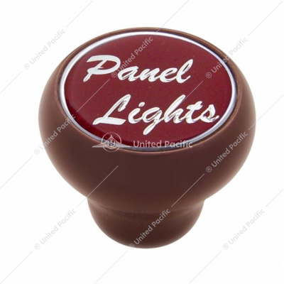 "Panel Lights" Wood Deluxe Dash Knob - Red Glossy Sticker