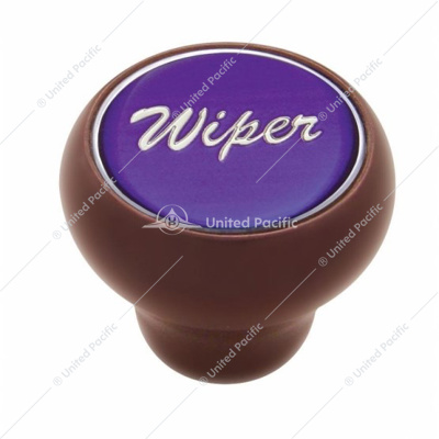 "Wiper" Wood Deluxe Dash Knob - Purple Glossy Sticker