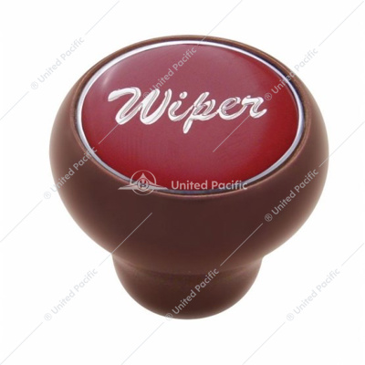 "Wiper" Wood Deluxe Dash Knob - Red Glossy Sticker