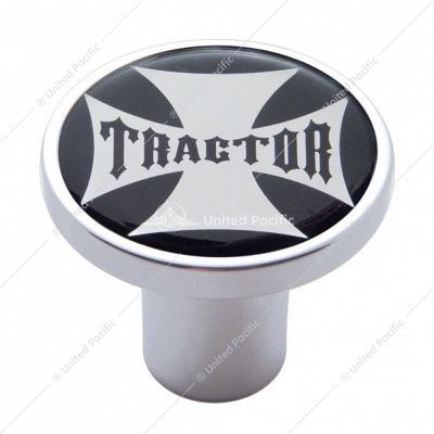 "Tractor" Air Valve Knob - Black Maltese Cross Sticker