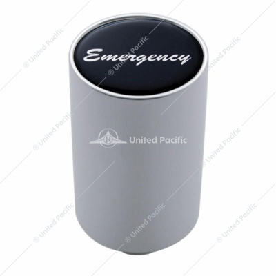 "Emergency" 3" Air Valve Knob - Black Glossy Sticker