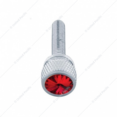 Long Dash Screw With Color Crystal For Kenworth - Red Crystal(Bulk)
