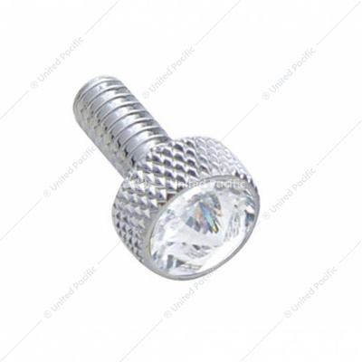 Small Dash Screw With Clear Crystal For Peterbilt (2-Pack)