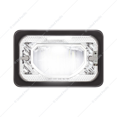 ULTRALIT - Heated 4" X 6" LED Headlight With Glass Lens & Aluminum Housing