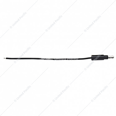 6" Single Lead Wire With .180 Bullet Termination & Stripped End - Black