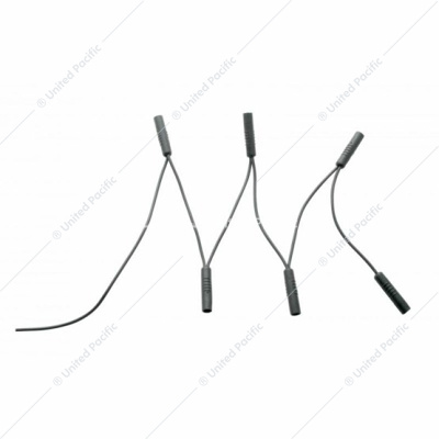 0.180" Female Plug Wire Harness With 6 Plugs - 3-7/8" Lead (Bulk)