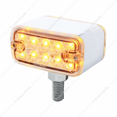 20 LED Dual Function Reflector Double Face Light - T-Mount - Amber & Red LED/Clear Lens