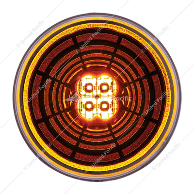13 LED 4" Round Abyss Light (Turn Signal) - Amber LED/Amber Lens