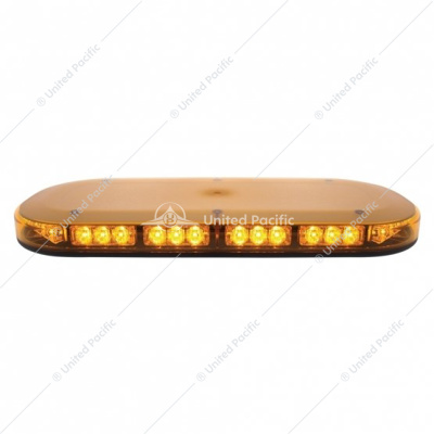 42 High Power LED Micro Warning Light Bar With Amber Lens - Magnet Mount