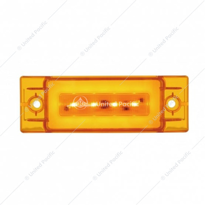 16 LED Rectangular GloLight (Clearance/Marker) - Amber LED/Amber Lens