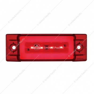 16 LED Rectangular GloLight (Clearance/Marker) - Red LED/ Red Lens