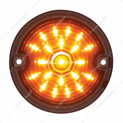21 LED 3-1/4" Signal Light For Harley Motorcycle With 1156 Plug - Amber LED/Smoke Lens