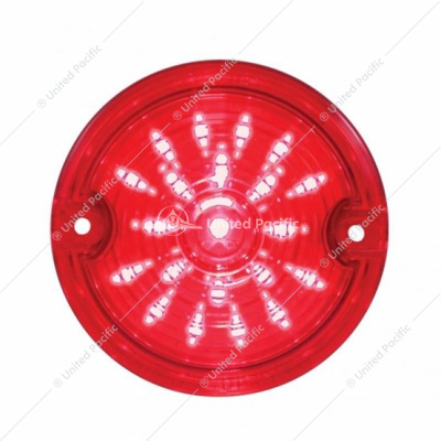 21 LED 3-1/4" Signal Light For Harley Motorcycle With 1156 Plug - Red LED/Red Lens