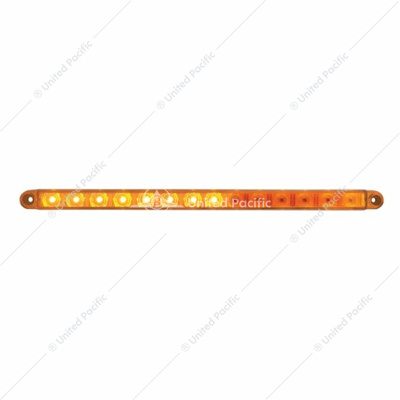 14 LED 12" Sequential Light Bar Only - Amber LED/Amber Lens (Bulk)