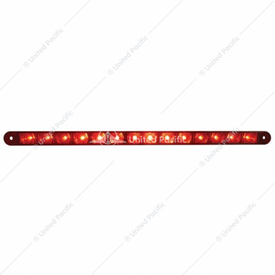 14 LED 12" Sequential Light Bar Only - Red LED/Red Lens (Bulk)