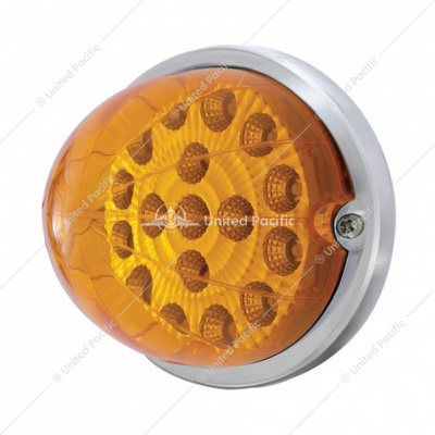 17 LED Watermelon Clear Reflector Flush Mount Kit - Amber LED/Amber Lens