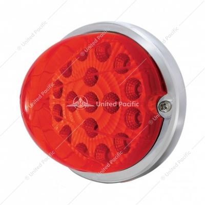 17 LED Watermelon Clear Reflector Flush Mount Kit - Red LED/Red Lens