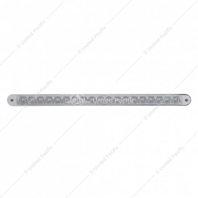 19 LED 12" Reflector Turn Signal Light Bar With Bezel - Amber LED/Clear Lens