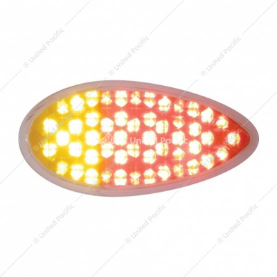 51 LED Duo Auxiliary/Utility Light - Red/Amber LED With Clear Lens