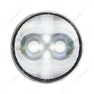 6 LED 4" Round Light (Back-Up)-White LED/Clear Lens