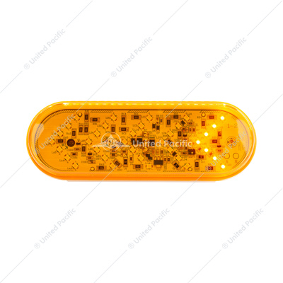 35 LED 6" Oval Sequential Turn Signal Light - Amber LED/Amber Lens
